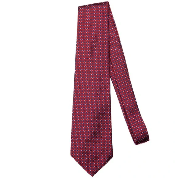 Lauren Ralph Lauren Red,‎ Blue, and White Silk Necktie, EUC - Picture 4 of 6